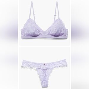 NWT Savage X Fenty Purple Floral Lace Set. Size Medium and Large.